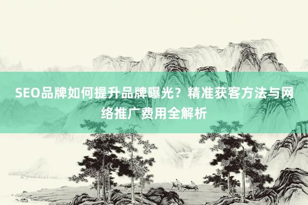 SEO品牌如何提升品牌曝光？精准获客方法与网络推广费用全解析