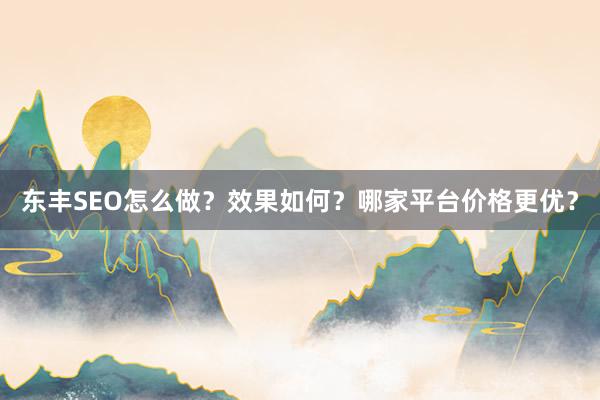 东丰SEO怎么做？效果如何？哪家平台价格更优？